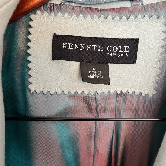 Kenneth Cole New York Gray blue Wool Coat size 12 - Picture 5 of 5